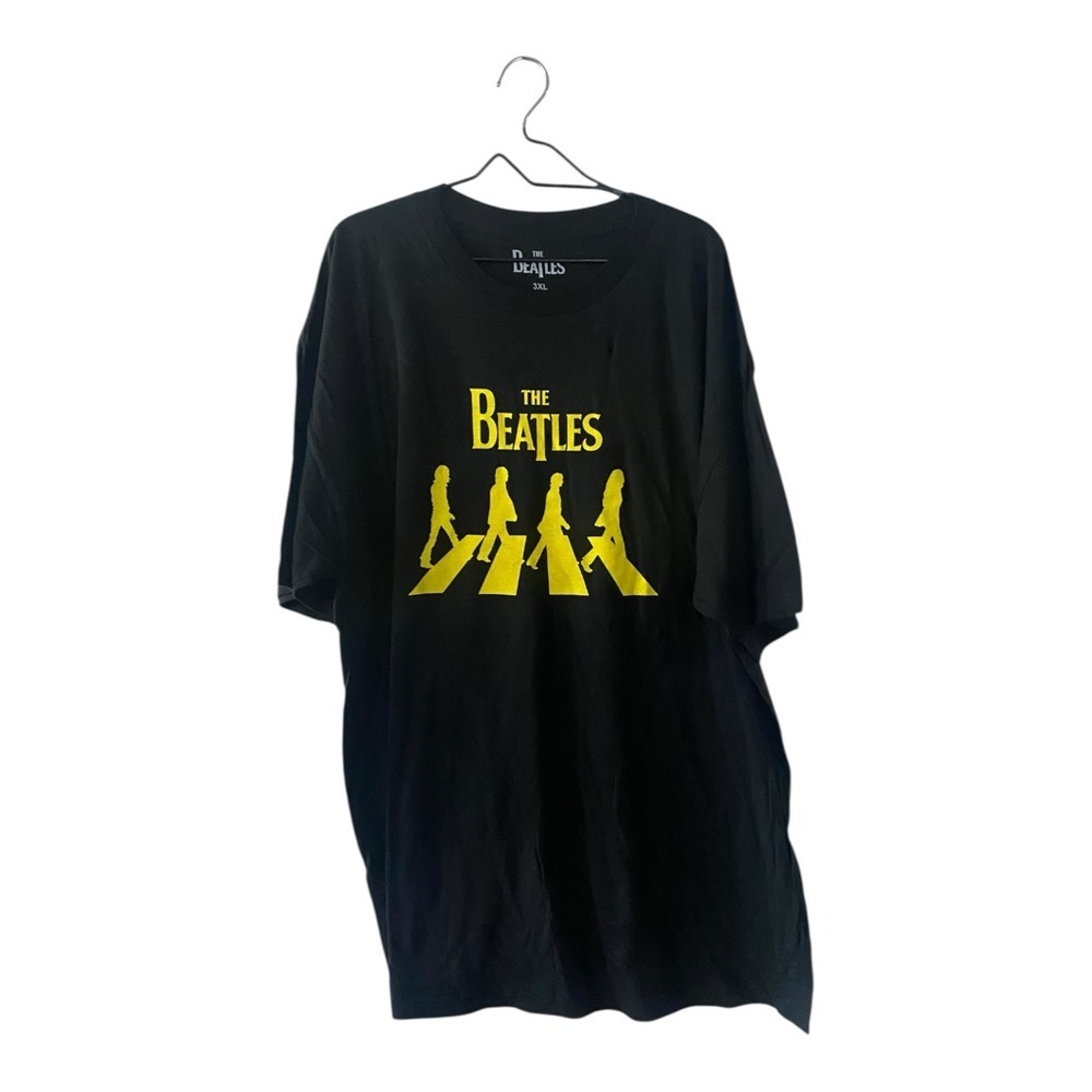 The Beatles Abbey Road Black Graphic Cotton T Shirt Men’s Size 3XL NEW Flawed